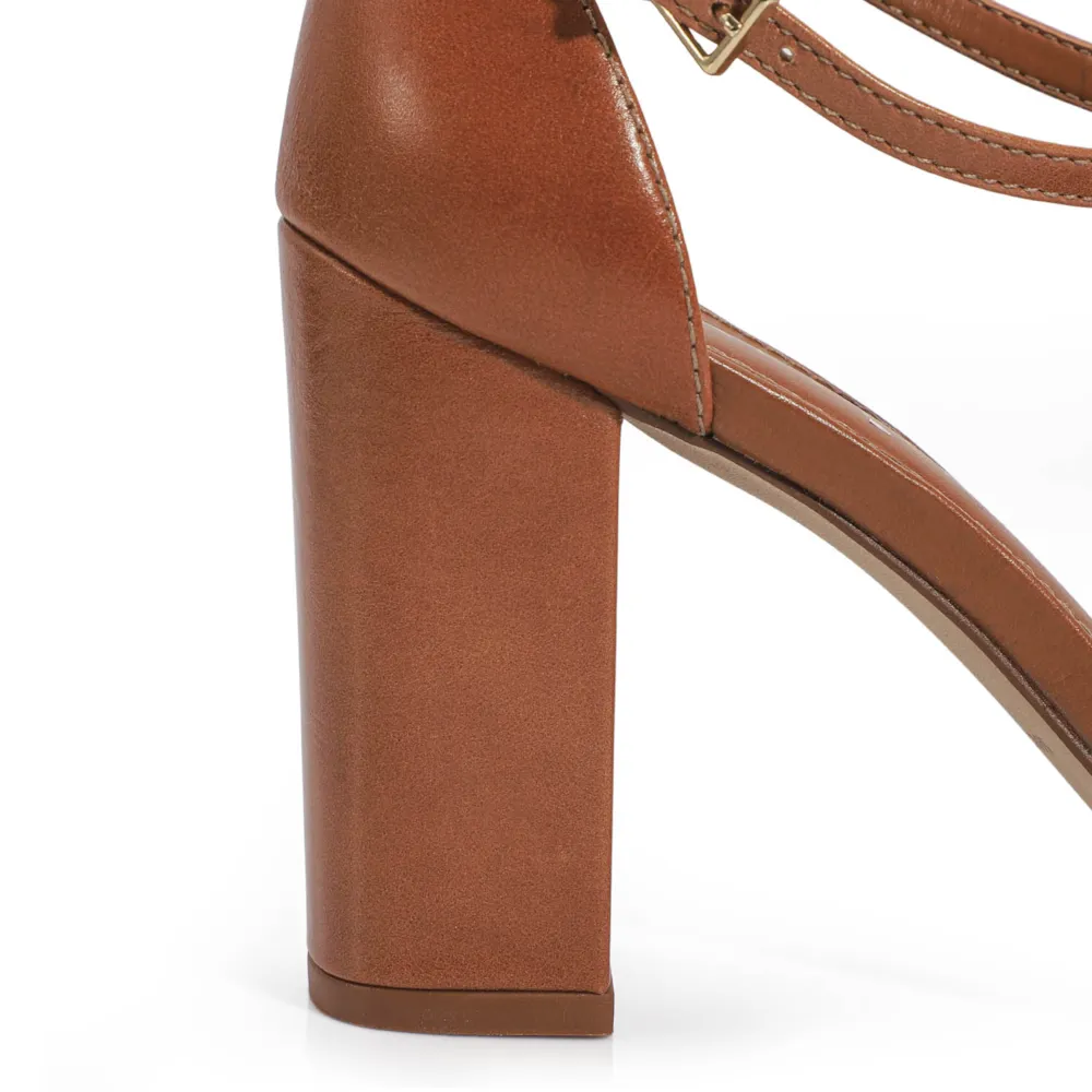 Peep Toe Couro Caramelo - imagem 7