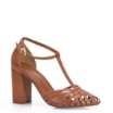 Peep Toe Couro Caramelo - imagem 1