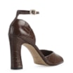 Peep Toe Couro Croco Marrom/Alt Marrom - imagem 3