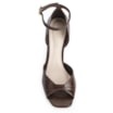 Peep Toe Couro Croco Marrom/Alt Marrom - imagem 5