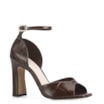 Peep Toe Couro Croco Marrom/Alt Marrom - imagem 1