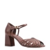Peep Toe Couro/Gianduia Alt Marrom Escuro - imagem 1