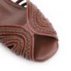 Peep Toe Couro/Gianduia Alt Marrom Escuro - imagem 6
