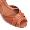 Peep Toe Couro Laranja - imagem 6