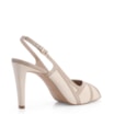 Peep Toe Couro Lezard Off White/Couro Bege - imagem 3