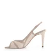 Peep Toe Couro Lezard Off White/Couro Bege - imagem 4