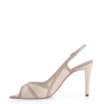 Peep Toe Couro Lezard Off White/Couro Bege - imagem 4