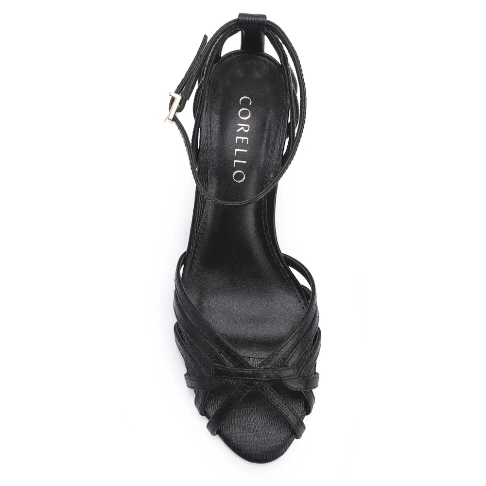 Peep Toe Couro Lezard Preto - imagem 5