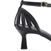Peep Toe Couro Lezard Preto - imagem 7