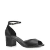 Peep Toe Couro Lezard Preto - imagem 1