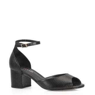 Couro Lezard Preto