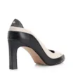 Peep Toe Couro Lezard Preto/Couro Off White - imagem 3