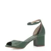 Peep Toe Couro Lezard Verde - imagem 5