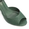 Peep Toe Couro Lezard Verde - imagem 7