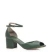 Peep Toe Couro Lezard Verde - imagem 1