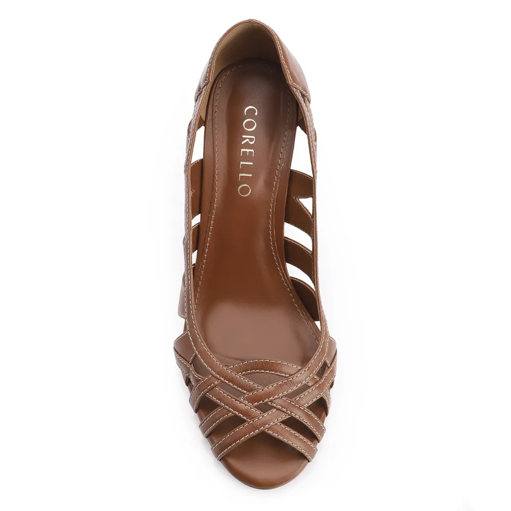 Peep Toe Couro Marrom - imagem 5