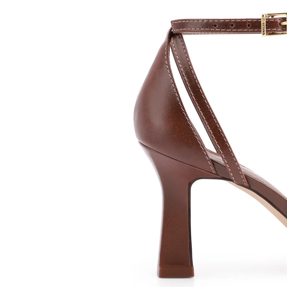 Peep Toe Couro Marrom - imagem 7