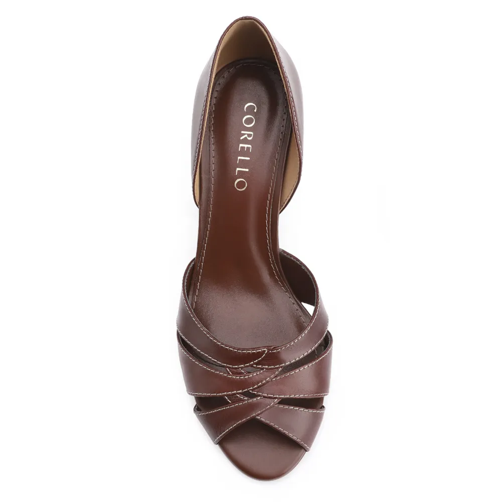 Peep Toe Couro Marrom - imagem 5
