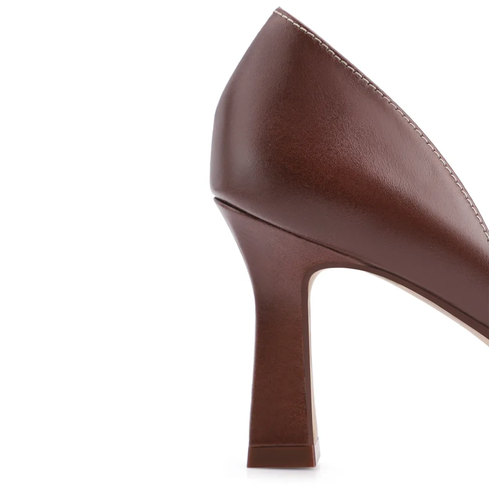 Peep Toe Couro Marrom - imagem 7