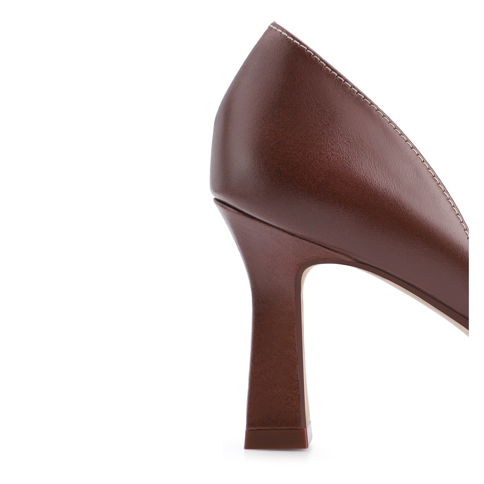 Peep Toe Couro Marrom