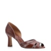Peep Toe Couro Marrom - imagem 1
