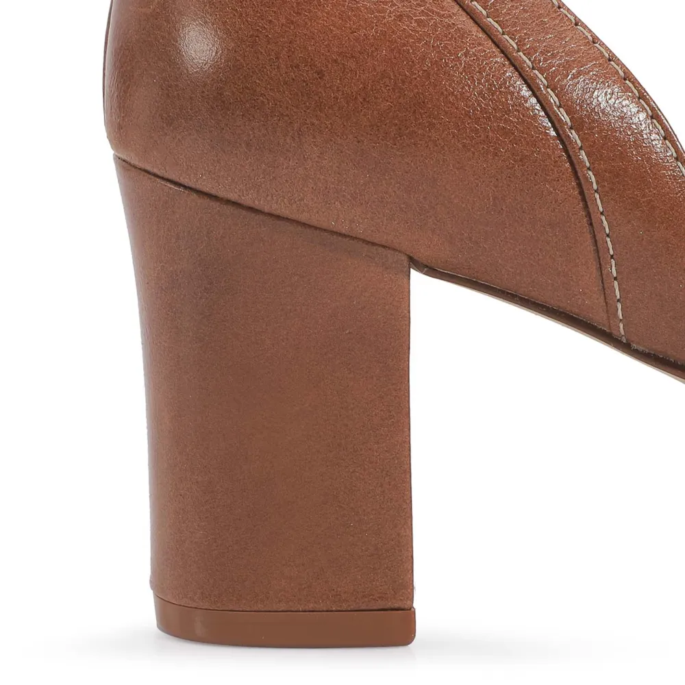 Peep Toe Couro Marrom - imagem 7