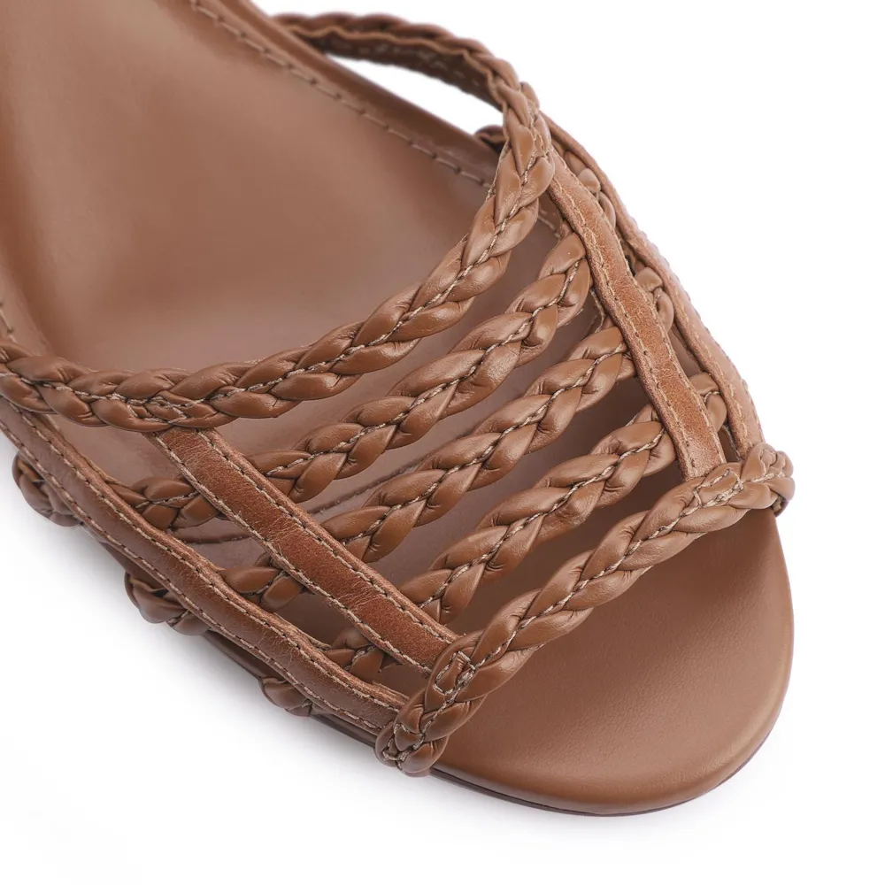 Peep Toe Couro Marrom - imagem 6