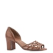Peep Toe Couro Marrom - imagem 1