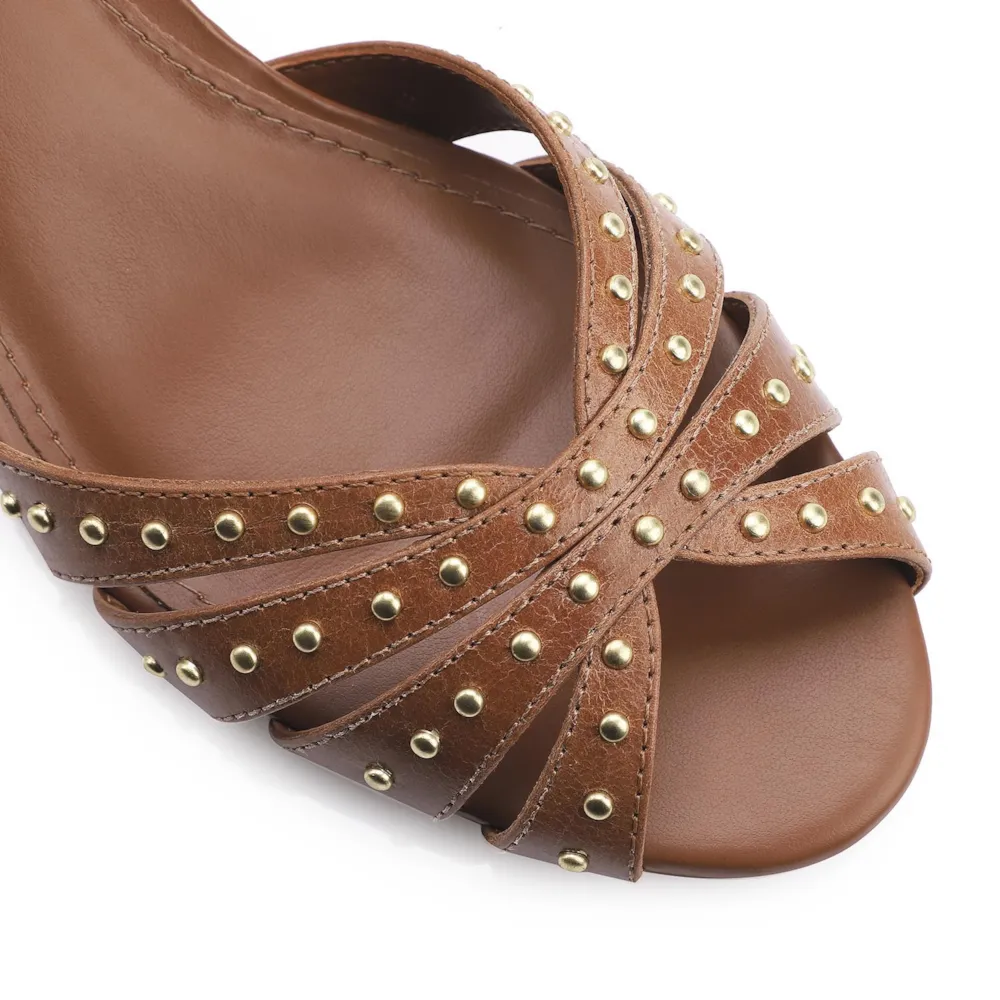 Peep Toe Couro Marrom - imagem 6
