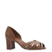 Peep Toe Couro Marrom - imagem 1
