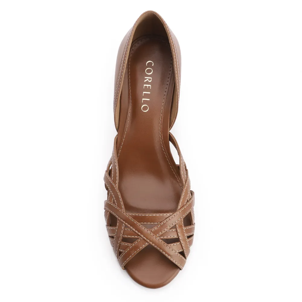 Peep Toe Couro Marrom - imagem 5