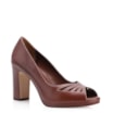 Peep Toe Couro Marrom - imagem 1