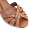 Peep Toe Couro Marrom/Alt Marrom - imagem 6