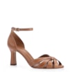 Peep Toe Couro Marrom/Alt Marrom - imagem 1