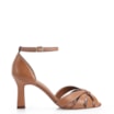 Peep Toe Couro Marrom/Alt Marrom - imagem 2