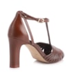 Peep Toe Couro Marrom/Alt Marrom - imagem 3