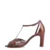 Peep Toe Couro Marrom/Alt Marrom - imagem 4