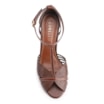 Peep Toe Couro Marrom/Alt Marrom - imagem 5