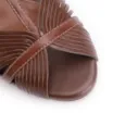 Peep Toe Couro Marrom/Alt Marrom - imagem 6