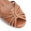 Peep Toe Couro Marrom/Alt Marrom - imagem 6