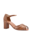 Peep Toe Couro Marrom/Alt Marrom - imagem 1