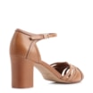 Peep Toe Couro Marrom/Alt Marrom - imagem 3