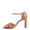 Peep Toe Couro Marrom Claro - imagem 4
