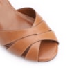 Peep Toe Couro Marrom Claro - imagem 6