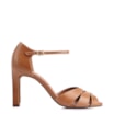 Peep Toe Couro Marrom Claro - imagem 2