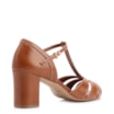 Peep Toe Couro Marrom Claro - imagem 4