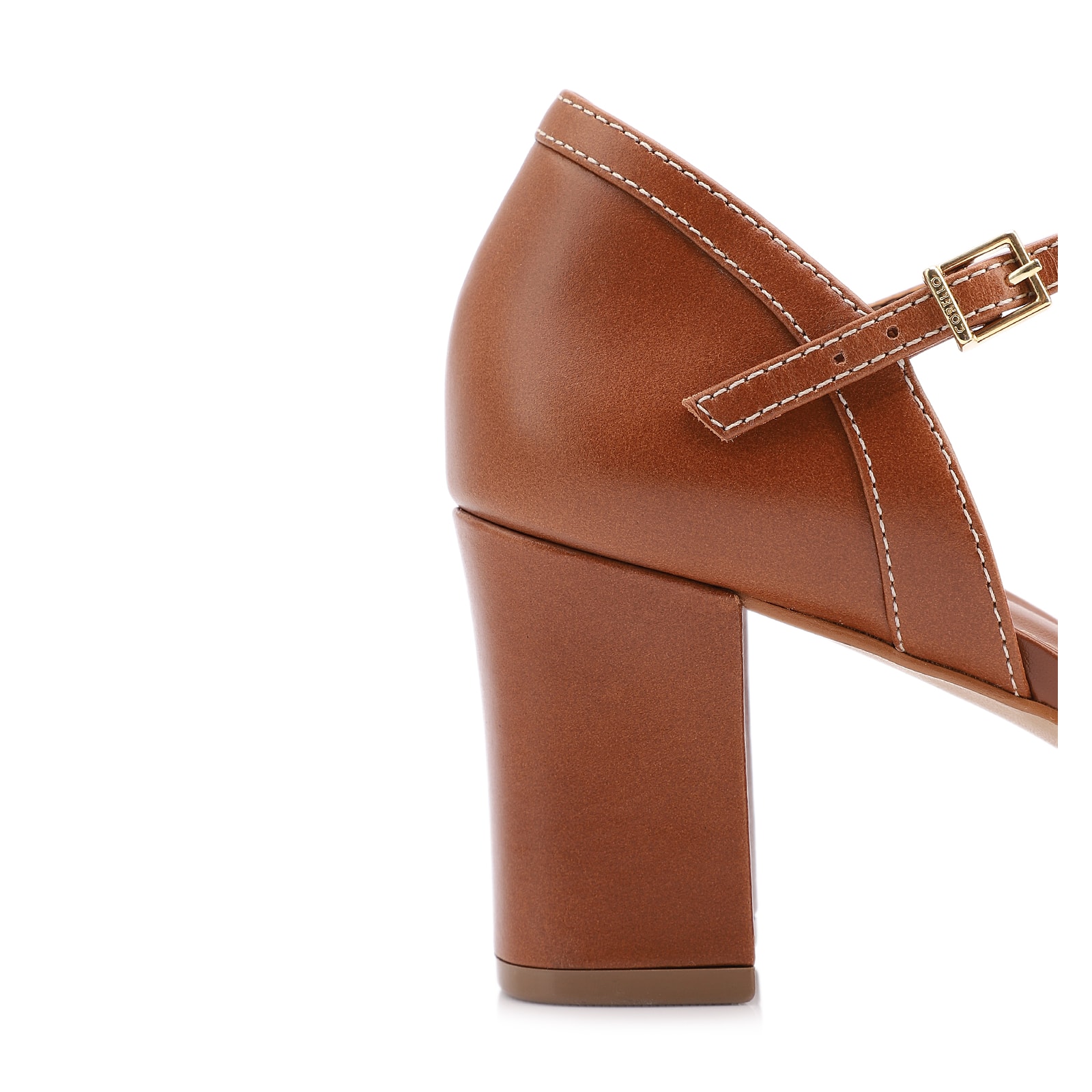 Peep Toe Couro Marrom Claro
