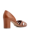 Peep Toe Couro Marrom Claro - imagem 4