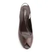 Peep Toe Couro Marrom Escuro - imagem 5