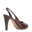 Peep Toe Couro Marrom Escuro - imagem 3